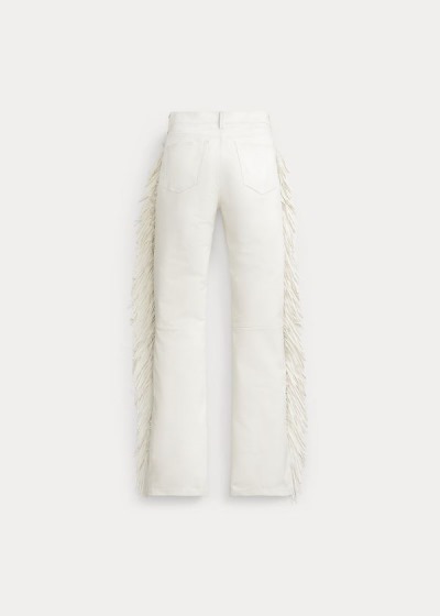 Women's Polo Ralph Lauren Fringe Leather Pants | 542938WVJ